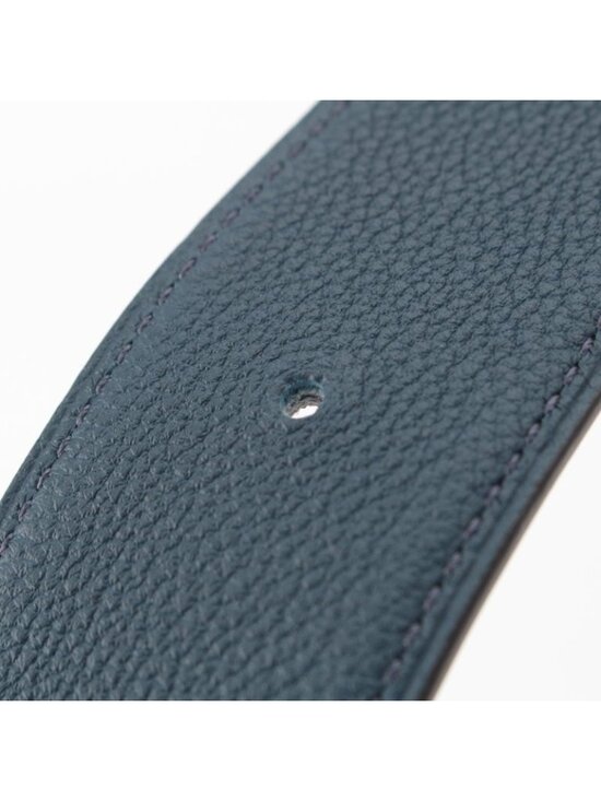 Hermes Box Calf Togo Constance Reversible Buckle 38 Silver Belt Black 90 main image 5